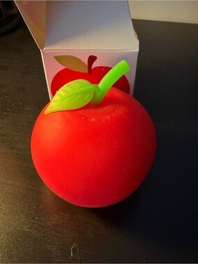 Red Apple Squishy with Green Stem